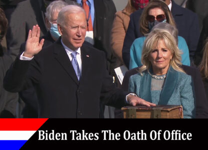 Biden takes the oath of office