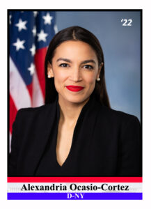 2022 alexandria ocasio-cortez trading card