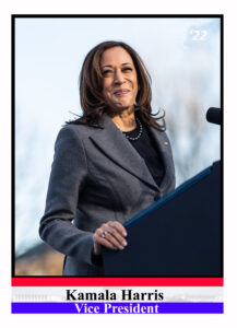 2022 kamala harris political trading card