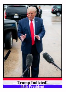 trump indicted trading card