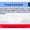 Trump Convicted! 2024 Political Trading Card - Image 2