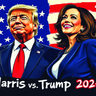 2024 harris vs trump trading card