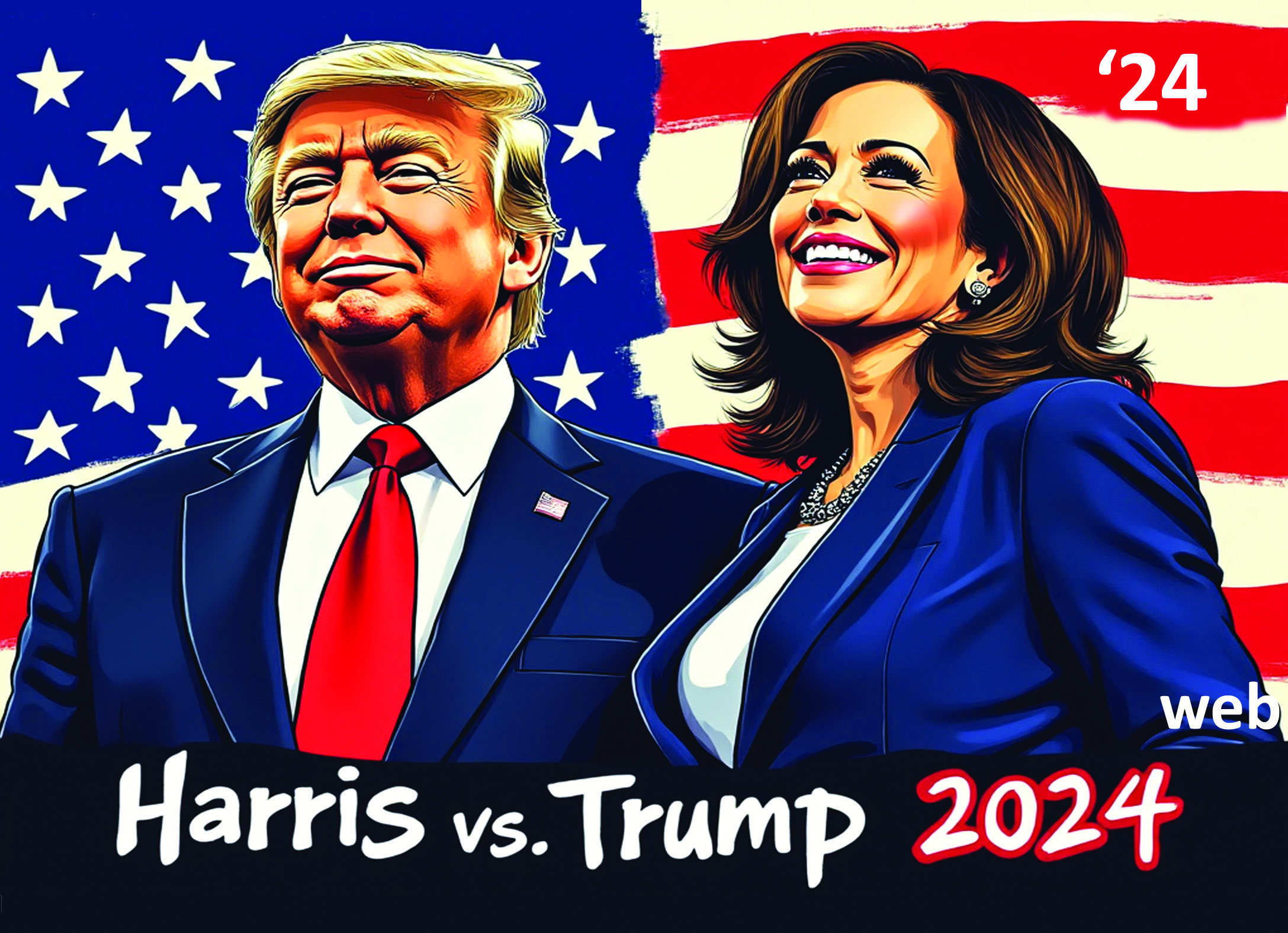 2024 harris vs trump trading card